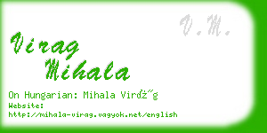 virag mihala business card